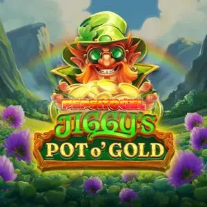 Tampilan visual slot Jiggy’s Pot O’Gold dengan tema Irlandia dan panci emas.